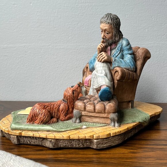 1973 Naturecraft Serenade Stoneware Statue #831 Hand Painted England Vintage - Picture 3 of 16